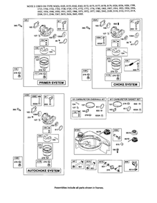 Carburetor/Fuel Tank Diagram and Parts List for 124T00 0101-4305 Briggs and Stratton Engine
